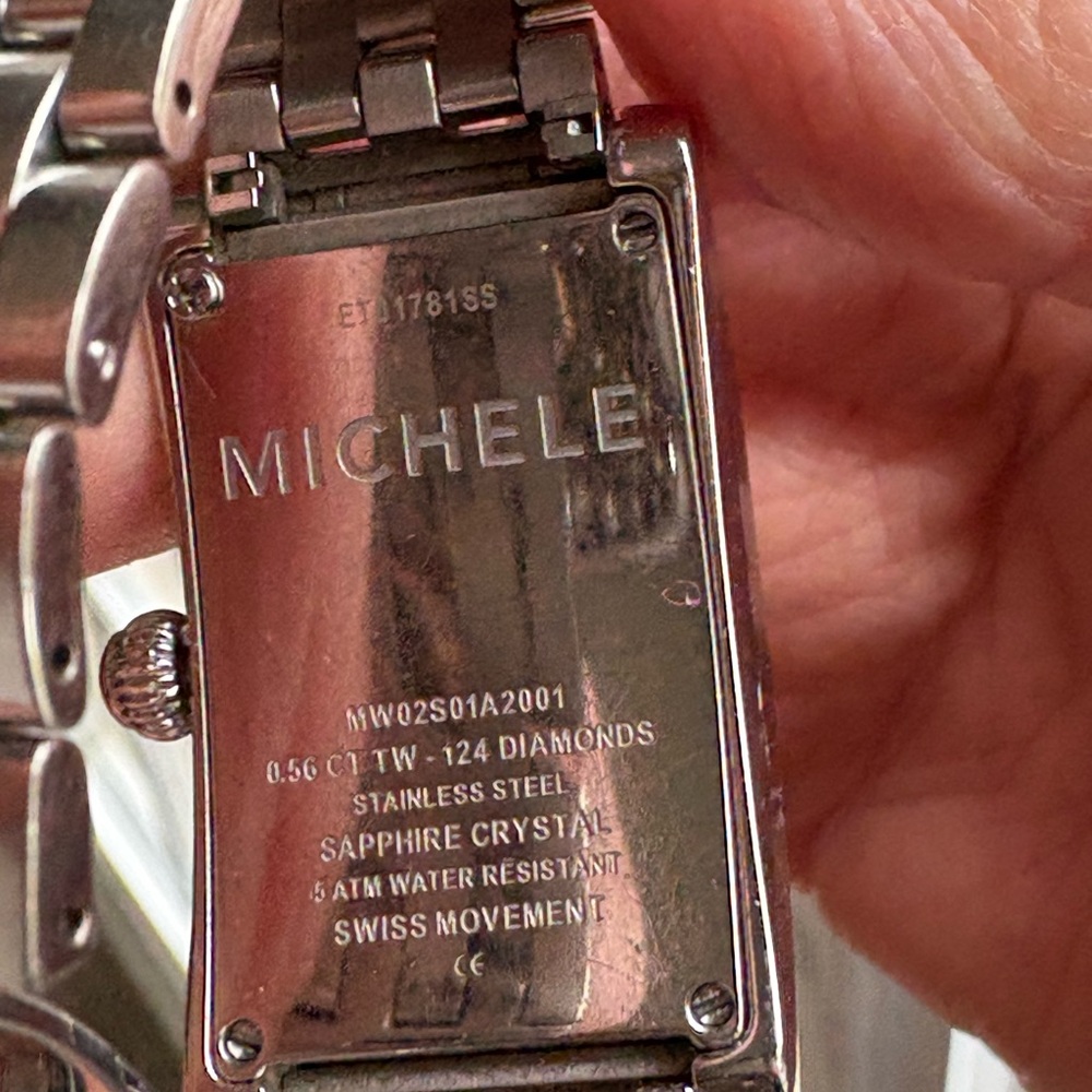 Michele Urban Silver Diamond-Accented Watch. Exceptionally priced. - Picture 5 of 11